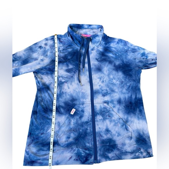 Juicy Couture Sport Y2K Women's Blue purple Tie Dye Track Jacket Full Zip - Picture 12 of 12